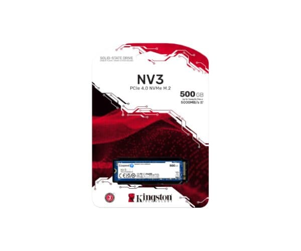 דיסק פנימי Kingston NV3 500GB NVME GEN 4.0 M.2 2280 5000/3000Mb/s 500GB — תמונה 1 | PuzzlePC
