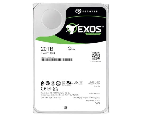 דיסק פנימי Seagate Exos X24 20TB Enterprise 3.5 7200RPM 256MB cache — תמונה 1 | PuzzlePC