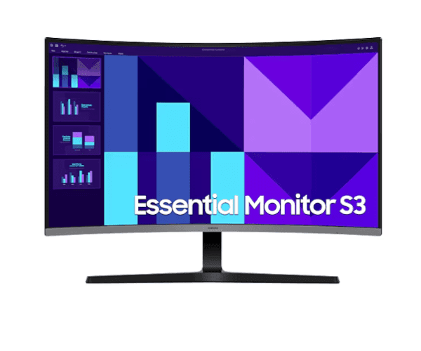 מסך קעור Samsung 32 S3 Essential Monitor FHD 100Hz 4Ms VA Black — תמונה 1 | PuzzlePC