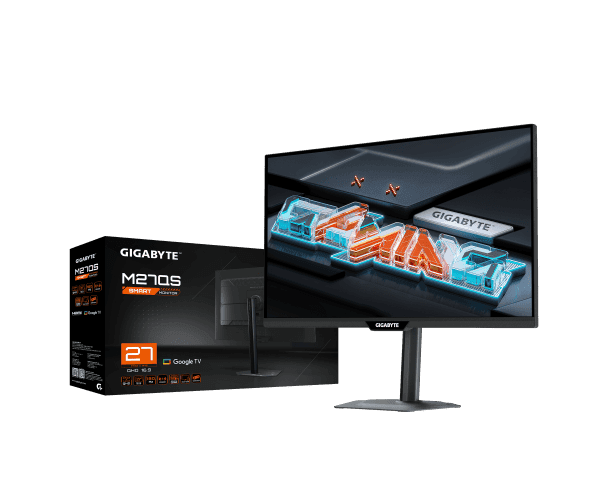 מסך גיימינג חכם Gigabyte M27QS 2K SS IPS 1Ms 180Hz Google TV — תמונה 1 | PuzzlePC