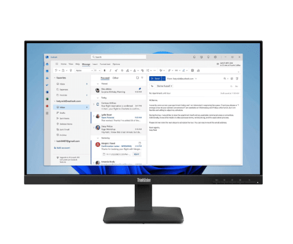 Lenovo מסך ThinkVision S24-4e 4ms 100Hz FHD IPS 23.8 HDMI VGA Black Vesa — תמונה 1 | PuzzlePC