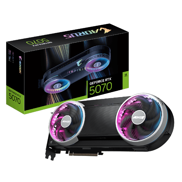 Gigabyte כרטיס מסך AORUS RTX 5070 INFINITY 12GB GDDR7 WINDFORCE HYPERBURST — תמונה 1 | PuzzlePC