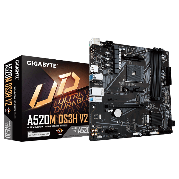 לוח אם Gigabyte A520M DS3H V2 1.0 AM4 AMD MICRO-ATX mATX DDR4 — תמונה 1 | PuzzlePC